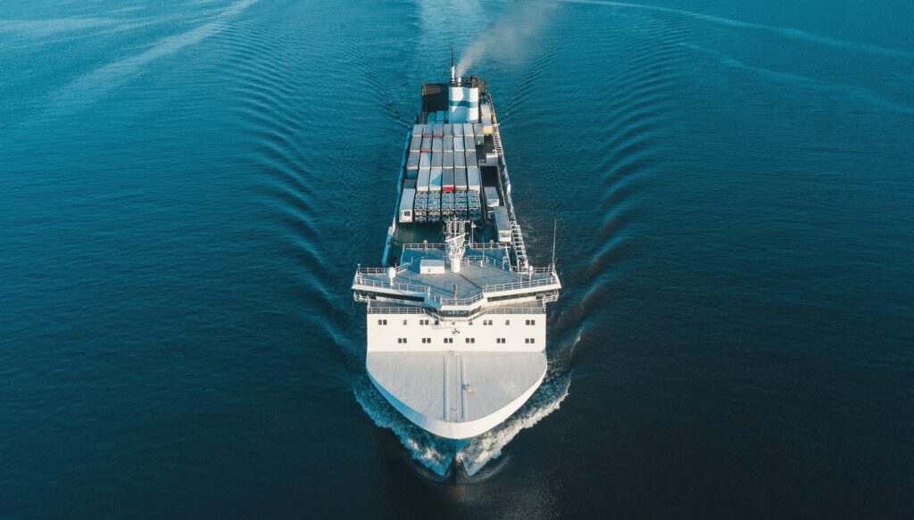 Vehicles Carrier in the sea