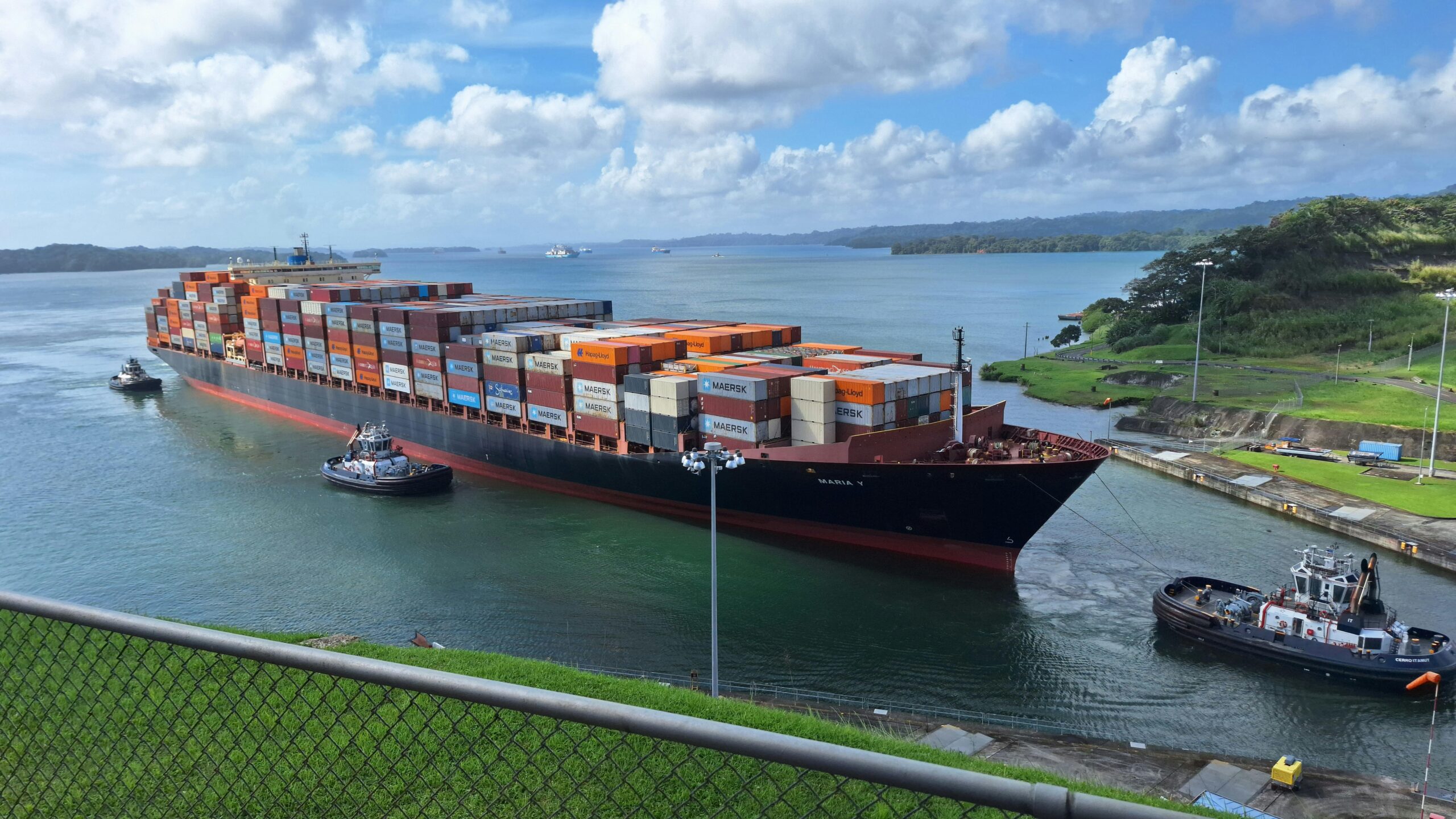 Vessel transiting the Panama Canal